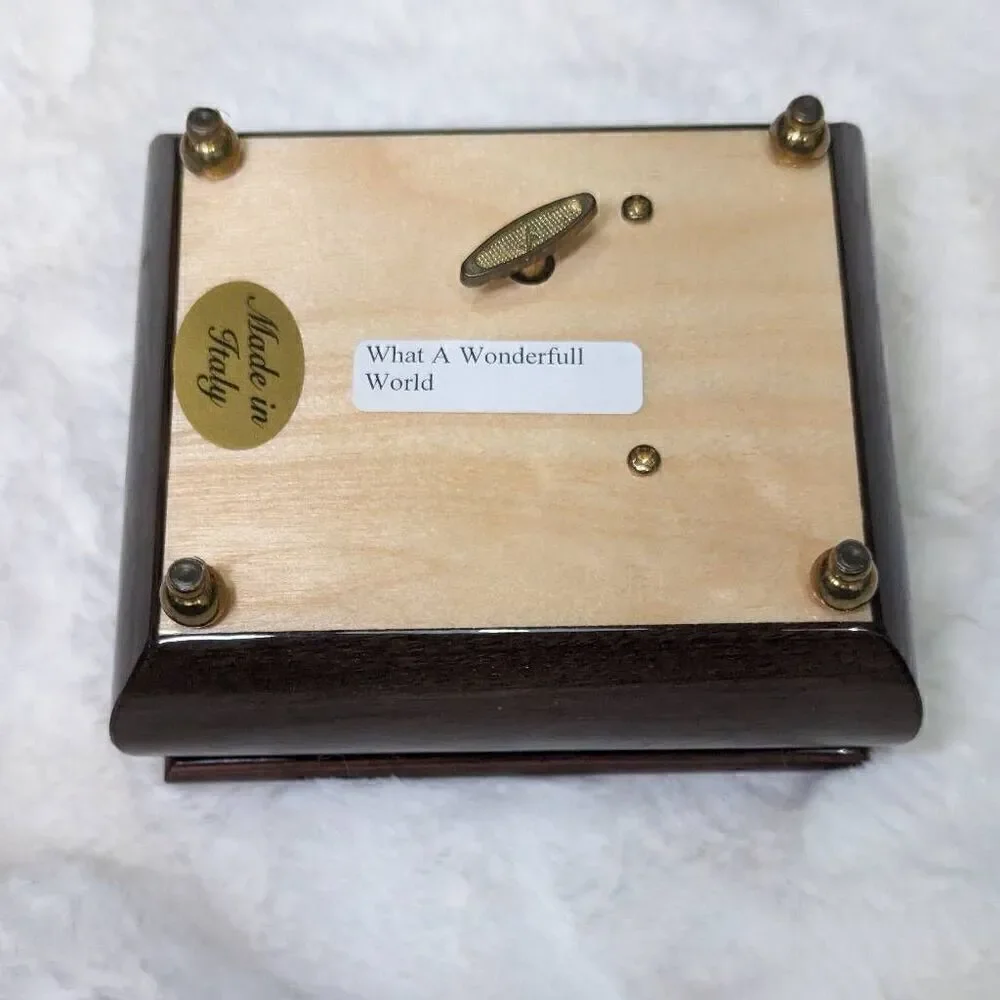 Sorrento Marquetry Inlay Flowers Jewelry Trinket Box 5